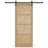 vidaXL Porta scorrevole ORKDAL Marrone 86 x 211 cm Pino massello