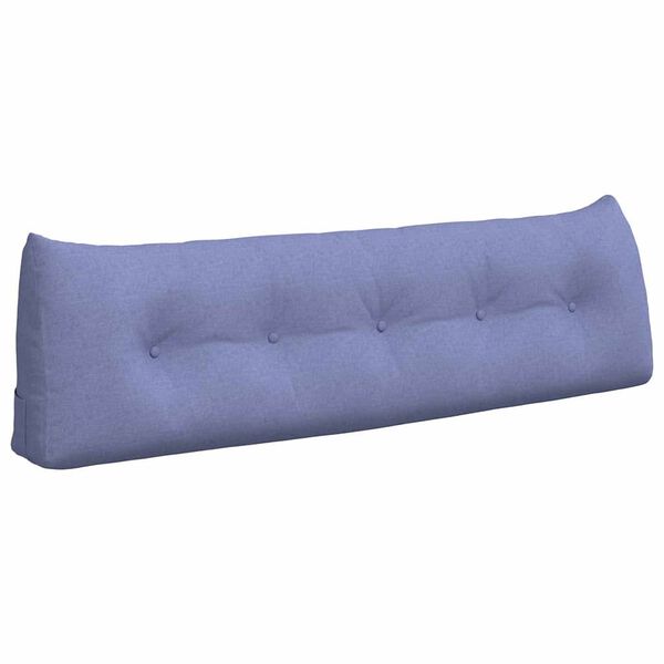 vidaXL Cuscino per Schiena Blu jeans 160 x 24 x 50 cm Tessuto