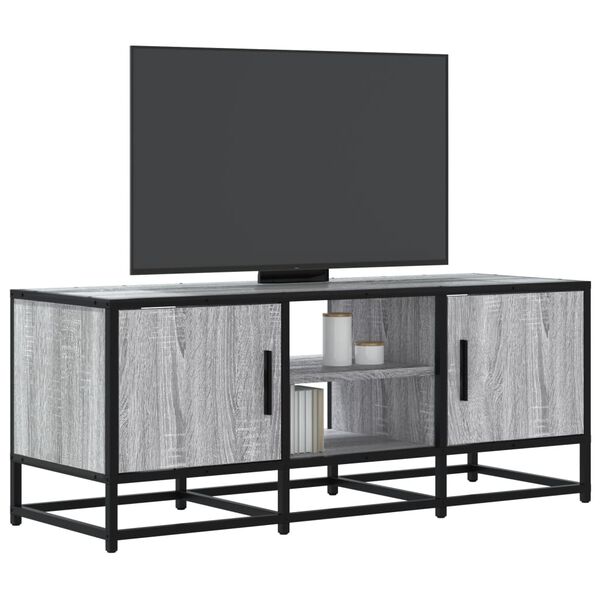vidaXL Mobile TV Grigio Sonoma 100x35x41 cm Legno Multistrato Metallo