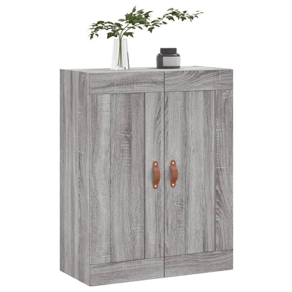 vidaXL Mobile a Parete Grigio Sonoma 69,5x34x90 cm Legno Multistrato