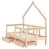 vidaXL Giroletto Bambini con Cassetti 70x140 cm Legno Massello di Pino