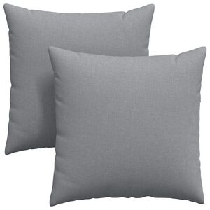 vidaXL Cuscini da Divano 2 pcs Grigio chiaro 60 x 60 cm Tessuto