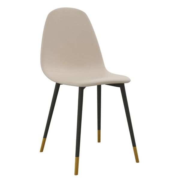 vidaXL Sedie da Pranzo 4 pz Crema in Tessuto