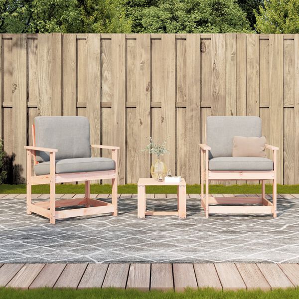 vidaXL Set Salotto da Giardino 3 pz in Legno Massello di Douglas