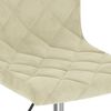 vidaXL Sedia da Pranzo Girevole Crema in Velluto