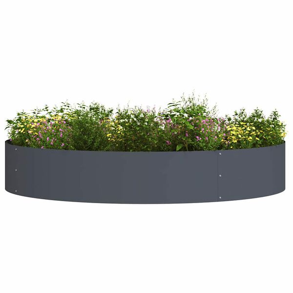 vidaXL Vasi da giardino 5 pcs Antracite 120 x 120 x 20 cm Acciaio