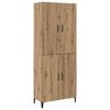 vidaXL Credenza 2 pcs Rovere artigianale Legno multistrato