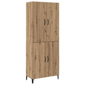 vidaXL Credenza 2 pcs Rovere artigianale Legno multistrato