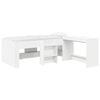 vidaXL Letto alto per bambini con scrivania Bianco 75 x 190 cm