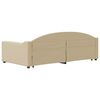 vidaXL Divano Letto con Letto Estraibile Crema 100x200 cm in Tessuto