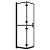 vidaXL Box Doccia Pieghevole in ESG 80x140 cm Nero