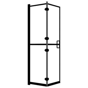 vidaXL Box Doccia Pieghevole in ESG 80x140 cm Nero