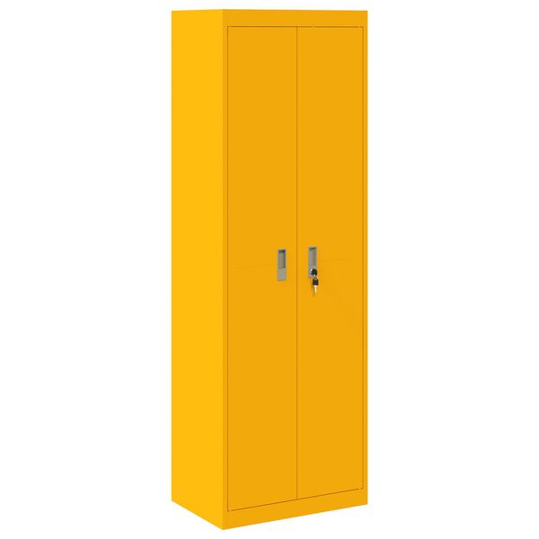 vidaXL Armadio con archiviazione 2 pcs Giallo senape 60 x 40 x 180 cm