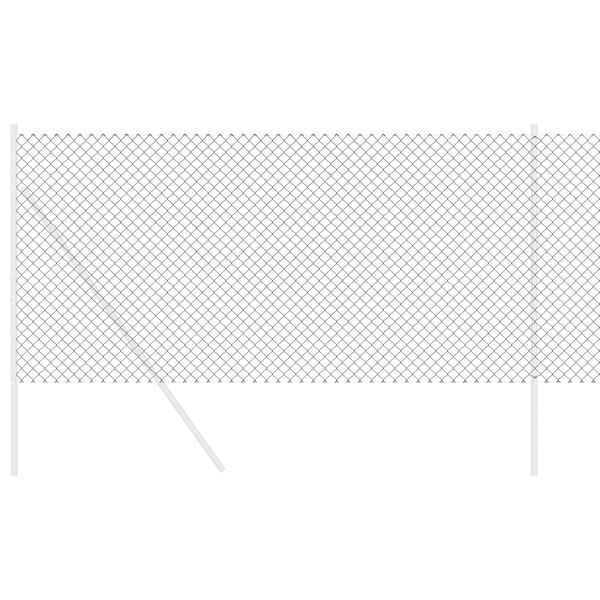 vidaXL Recinzione a rete metallica Grigio 10 x 1,2 m Acciaio