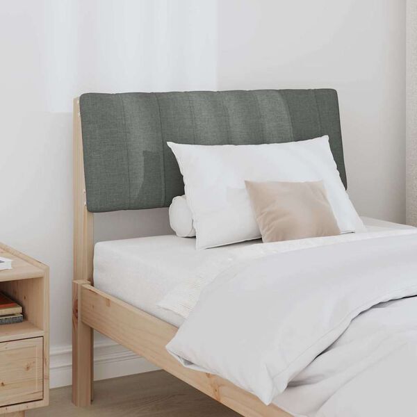 vidaXL Testiera imbottita Grigio scuro 75 cm Pino massello