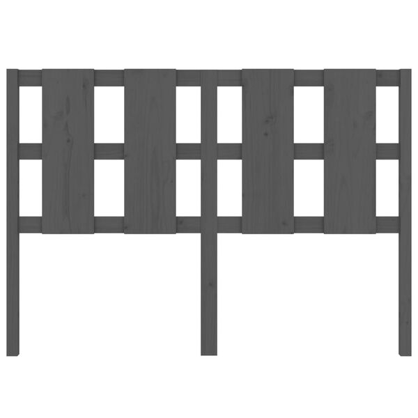 vidaXL Testiera per Letto Grigia 145,5x4x100 cm Legno Massello di Pino