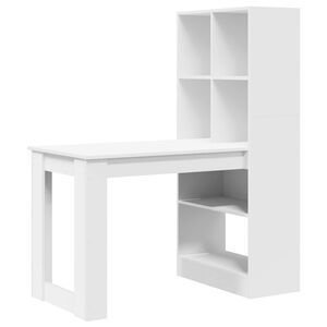 vidaXL Scrivania Bianco Legno ingegnerizzato 122 x 67 x 145 cm