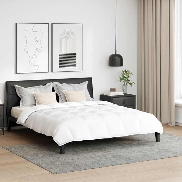 vidaXL Set di Piumoni con cuscino 3 pcs Bianco Piuma d'anatra