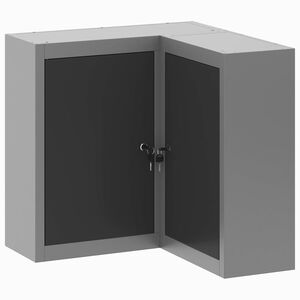 vidaXL Mobile per attrezzi con blocco Nero e Grigio 55 x 55 x 55 cm