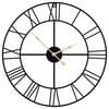 vidaXL Orologio da Parete Nero &Oslash;50 cm in Ferro
