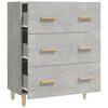 vidaXL Credenza Grigio Cemento 70x34x90 cm in Legno Multistrato