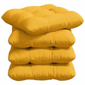 vidaXL Cuscini per Seduta 4 pcs Giallo Chiaro 40 x 40 cm