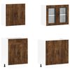 vidaXL Set Mobili da Cucina 4 pz Kalmar Rovere Fumo Legno Multistrato