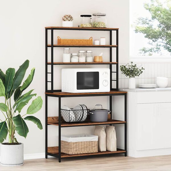 vidaXL Mensola da cucina Legno vecchio 100 x 40 x 168 cm