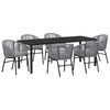 vidaXL Set da Pranzo per Giardino 7 pcs Antracite