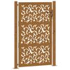 vidaXL Cancello da giardino 100x125 cm in acciaio corten con design a foglia