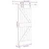 vidaXL Porta Scorrevole con Set Hardware 70x210 cm Legno Massello Pino