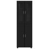 vidaXL Credenza FLORIN Nero 60 x 35 x 182 cm Legno multistrato
