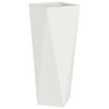 vidaXL Fioriera 2 pcs Bianco 30 x 30 x 75 cm Acciaio