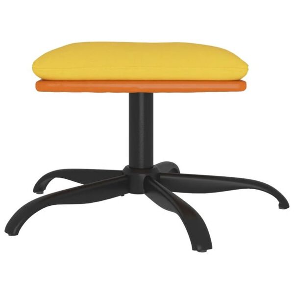 vidaXL Sgabello Giallo Senape 60x60x36 cm in Tessuto e Similpelle