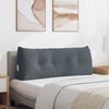vidaXL Cuscino per Schiena Grigio scuro 120 x 24 x 50 cm Velluto