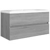vidaXL Mobile Sottolavabo Grigio Sonoma 90x38,5x45cm Legno Multistrato