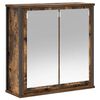 vidaXL Pensile da Bagno con Specchio Rovere Fumo 60x21x60 cm