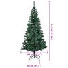 vidaXL Albero di Natale artificiale con luci integrate Verde 240 cm
