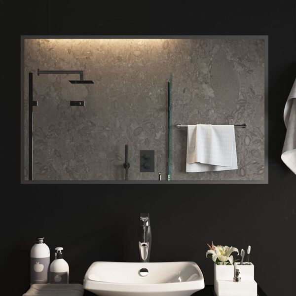 vidaXL Specchio da Bagno con Luci LED 60x100 cm