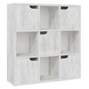 vidaXL Libreria Cemento 88,5x27,5x88 cm in Legno Multistrato