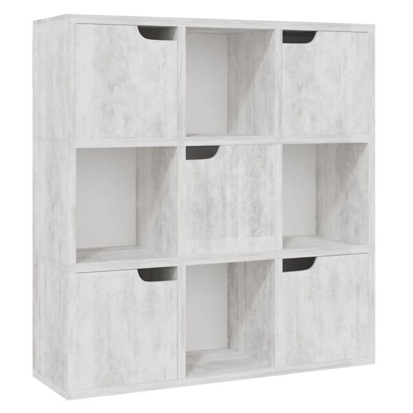 vidaXL Libreria Cemento 88,5x27,5x88 cm in Legno Multistrato