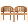 vidaXL Set Salotto da Giardino 4 pz Design Curvo in Massello di Teak