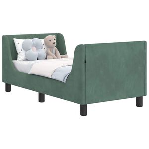 vidaXL Struttura letto per bambini con testata Verde Mare 70 x 140 cm