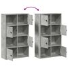 vidaXL Libreria Grigio Cemento 60x24x101,5 cm in Legno Multistrato