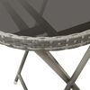 vidaXL Set Bistrot Giardino 3 pz Polyrattan e Vetro Temperato Grigio