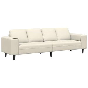 vidaXL Divano per Soggiorno Crema 250 x 77 x 76 cm