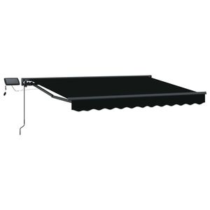 vidaXL Cornice per Tenda Manuale con LED Nero 3 x 2,5 m