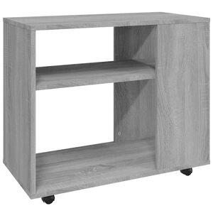 vidaXL Tavolino da Salotto Grigio Sonoma 70x35x60,5 cm Legno Multistrato