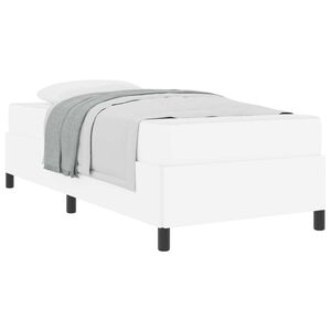 vidaXL Struttura del letto con materasso Bianco 80 x 200 cm Tessuto