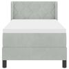 vidaXL Letto a molle con materasso Grigio chiaro 200 x 80 cm Velluto